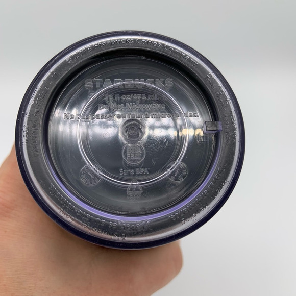 Starbucks‎ 2013 Grande Tumbler Black Gold Starburst Insulated Travel Cup Retro - Picture 12 of 12